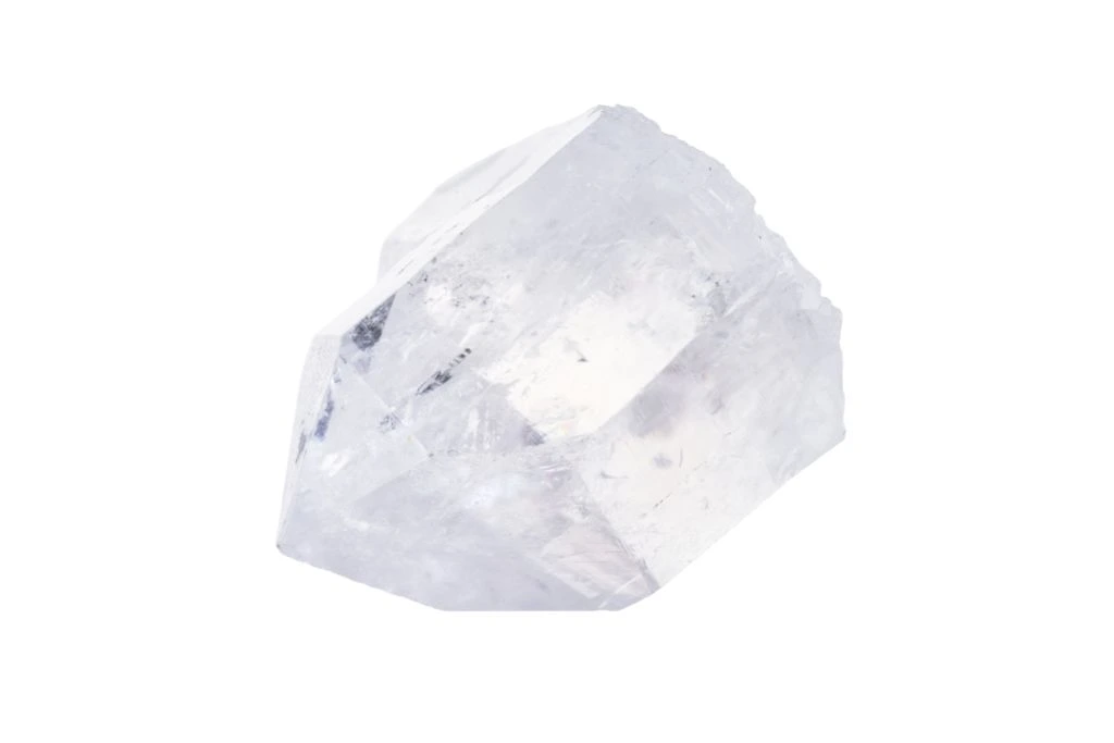 clear quartz on a white background