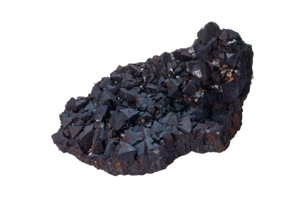 magnetite stone on a white background