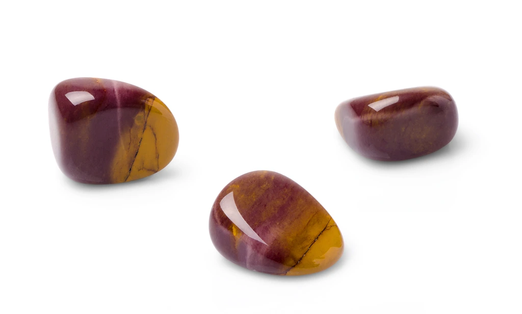 Mookaite Jasper Crystal on a white background