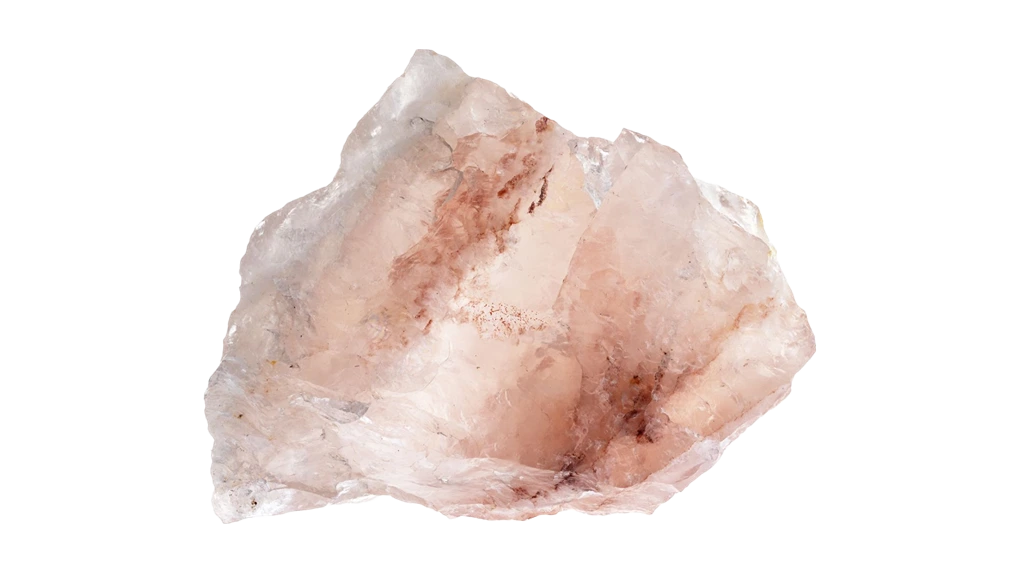 raw rose quartz