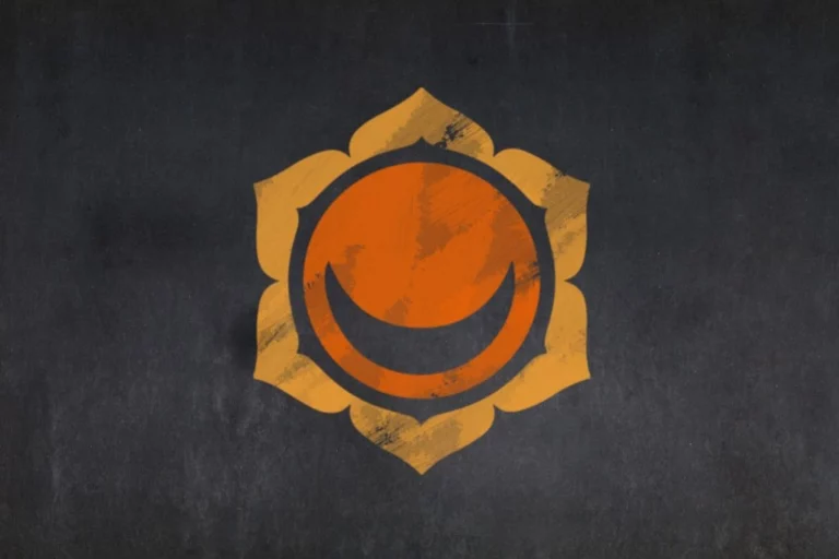 sacral chakra logo on a dark background