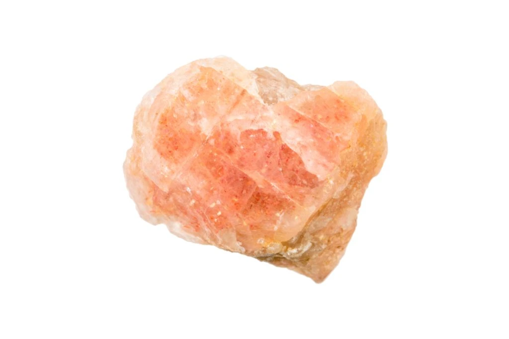 sunstone chunk on a white background