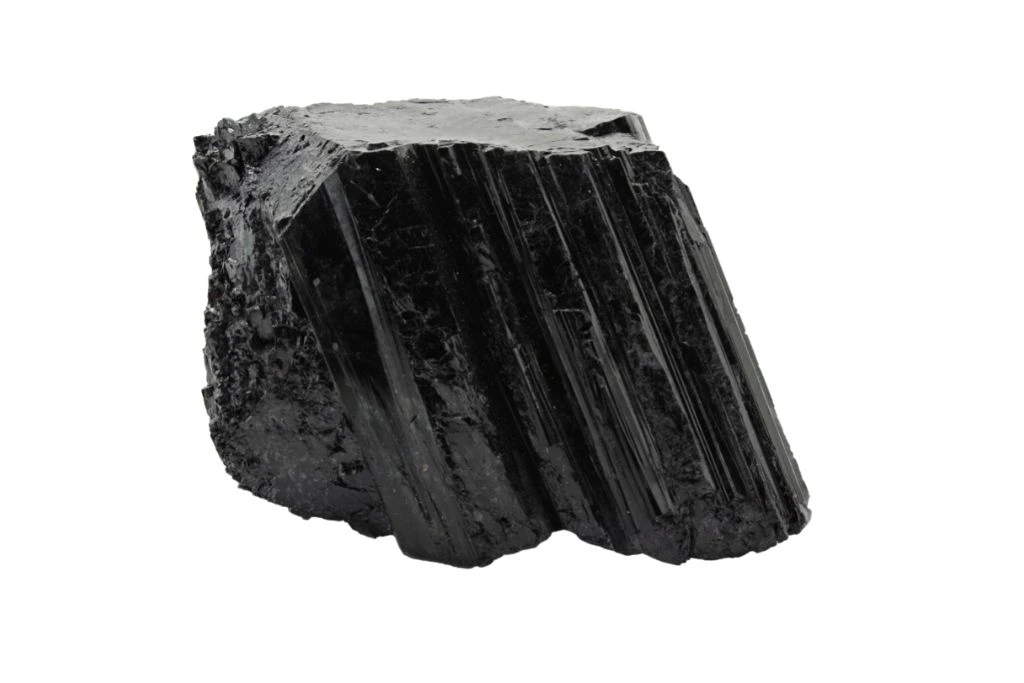 black tourmaline for learning to drive on a white background