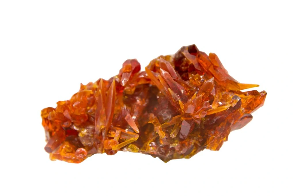 Zincite on white background