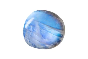 blue moonstone on white background