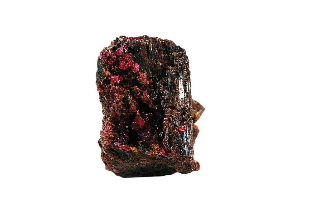 raw Painite on white background