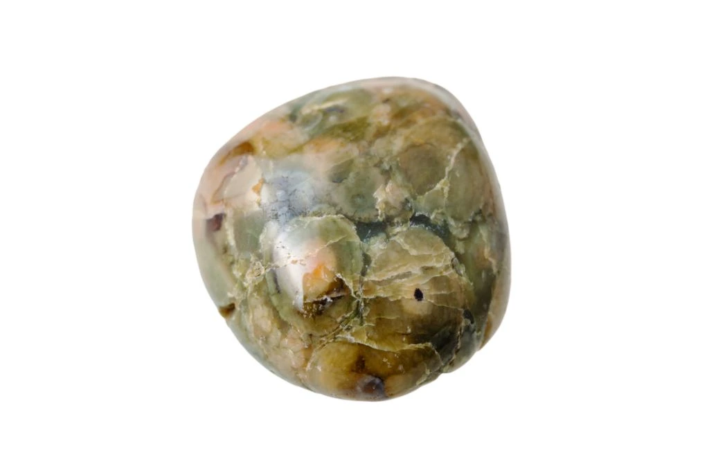 rainforest jasper on white background