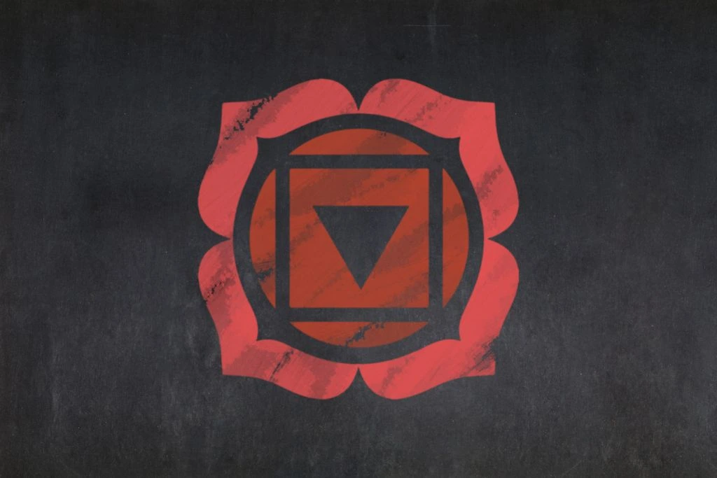 root chakra logo on black background