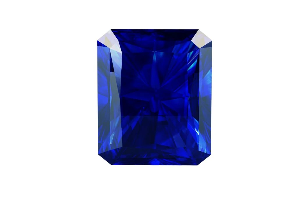 Blue Sapphire on a white background