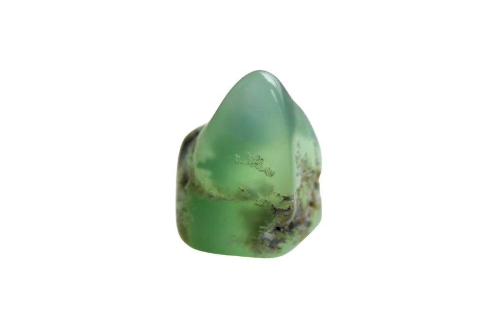 Chrysoprase on white background