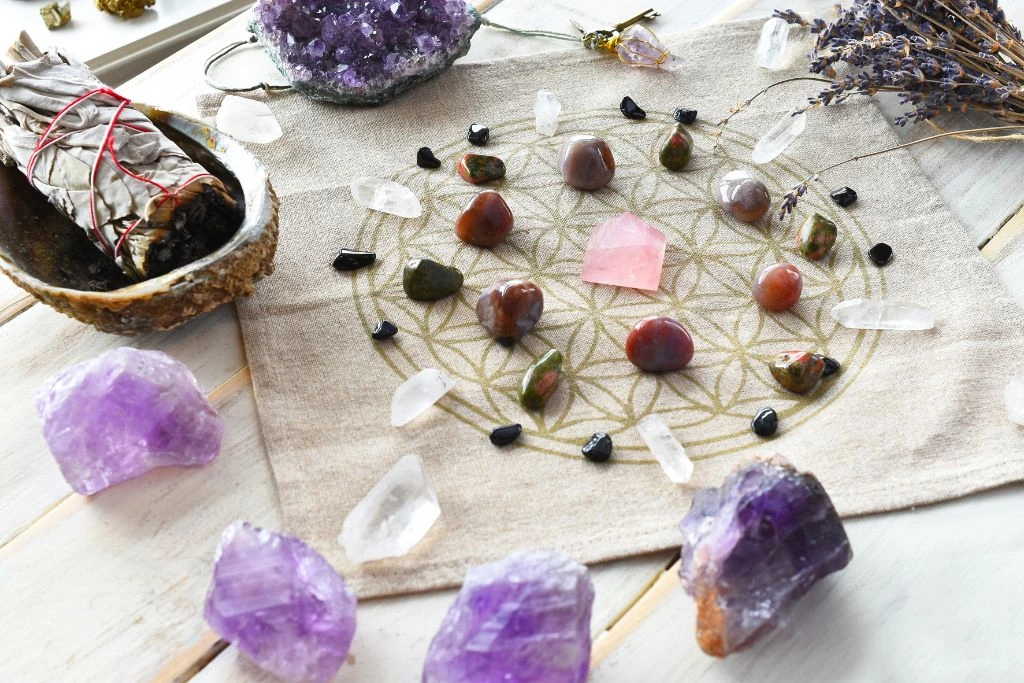 Crystal Grid with crystals