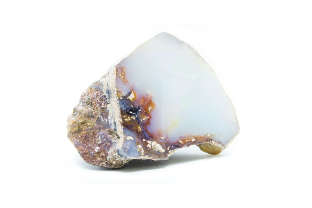 opal crystal on a white background