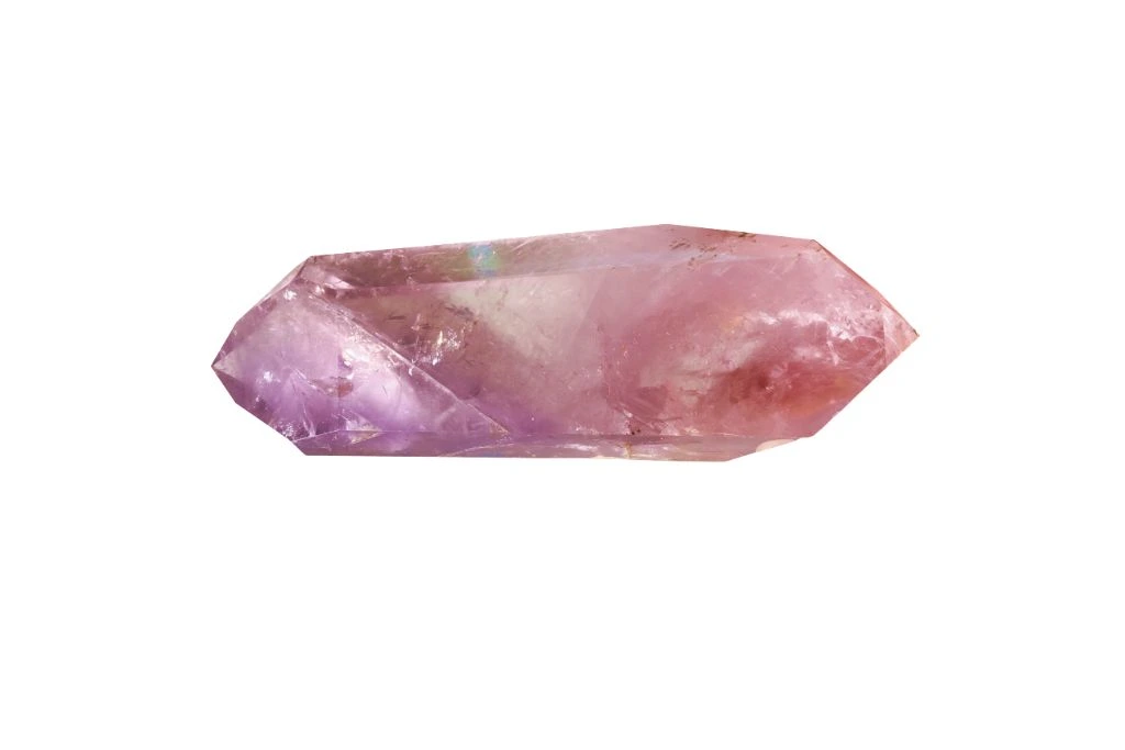 Pink Tourmaline on white background