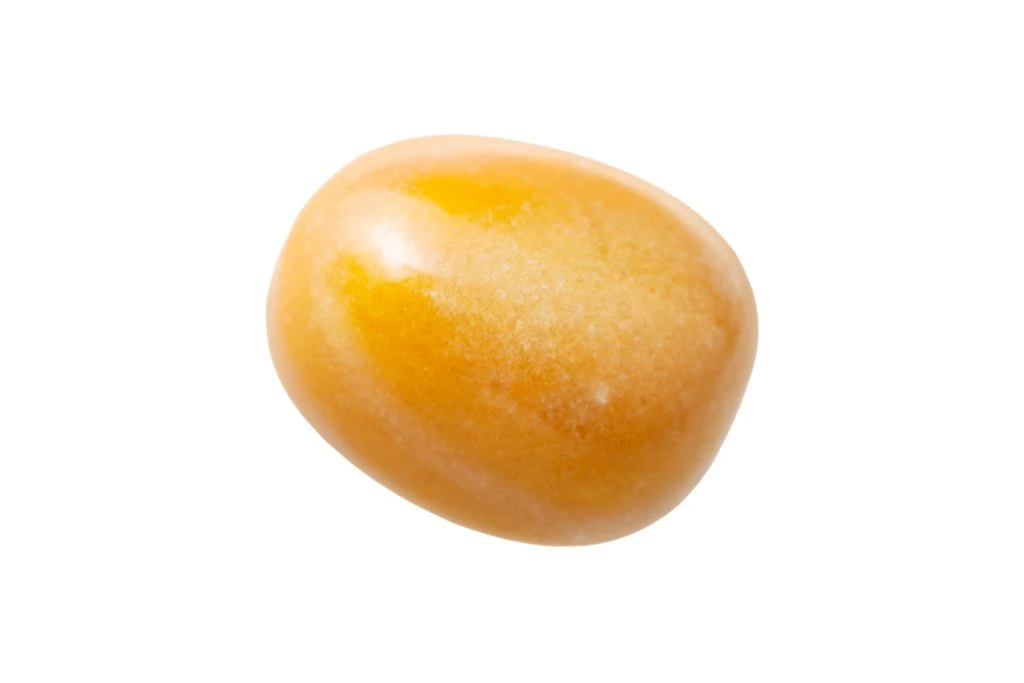 Yellow Jasper on a white background