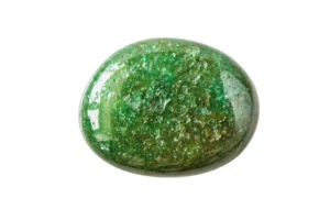 Aventurine Polished Gemstone on a white background