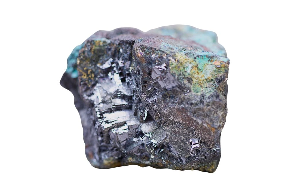 hematite geode on a white background