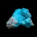 A Hemimorphite Crystal on a black background