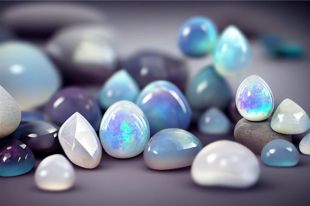 close up photo of assorted moonstones