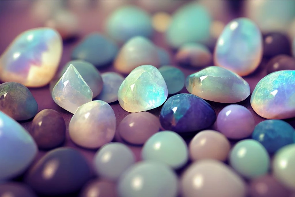 close up photo of assorted moonstones