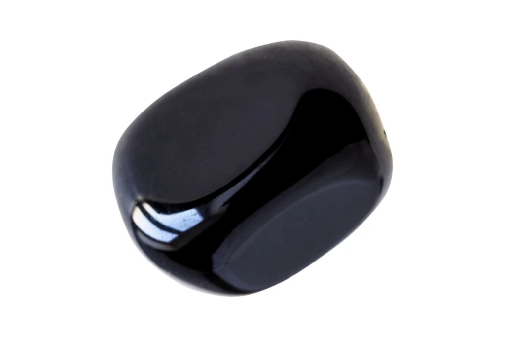 Onyx Polished Gemstone on a white background