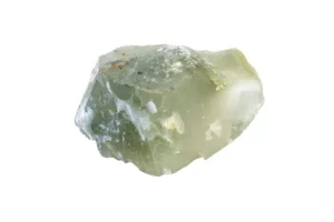 Prasiolite on white background