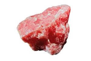 Rhodochrosite Geode on a white background