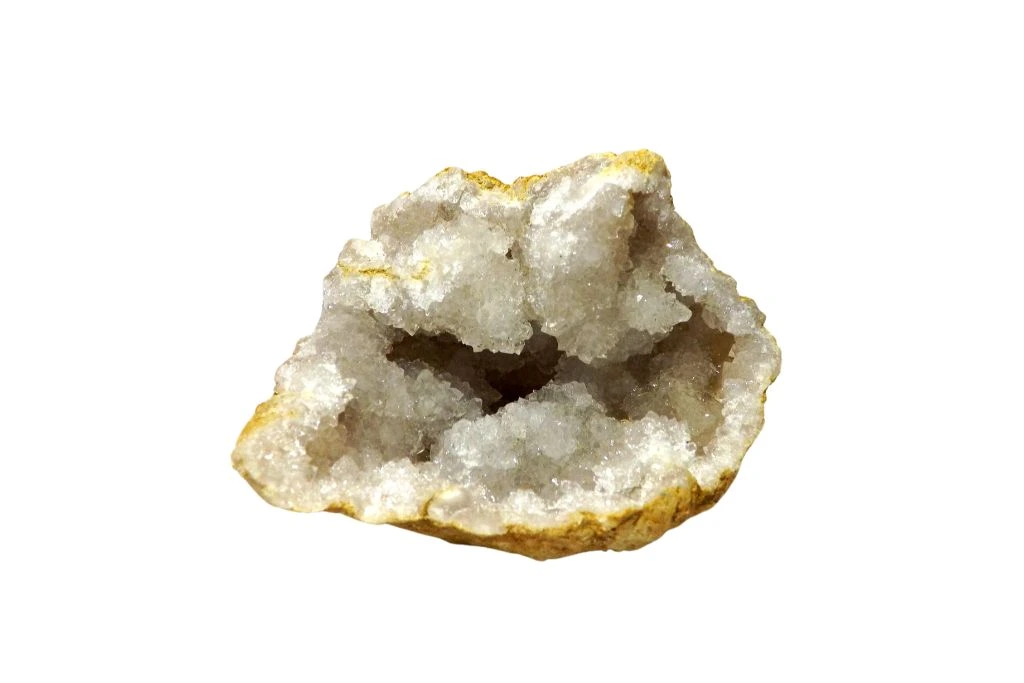 Breaking Open a Keokuk Geode with Crystals Inside 