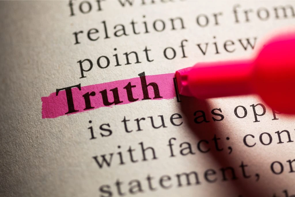 The word "Truth" is highlighted by a marker