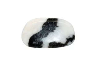 Zebra jasper on white background