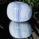 Blue lace agate on a mirror