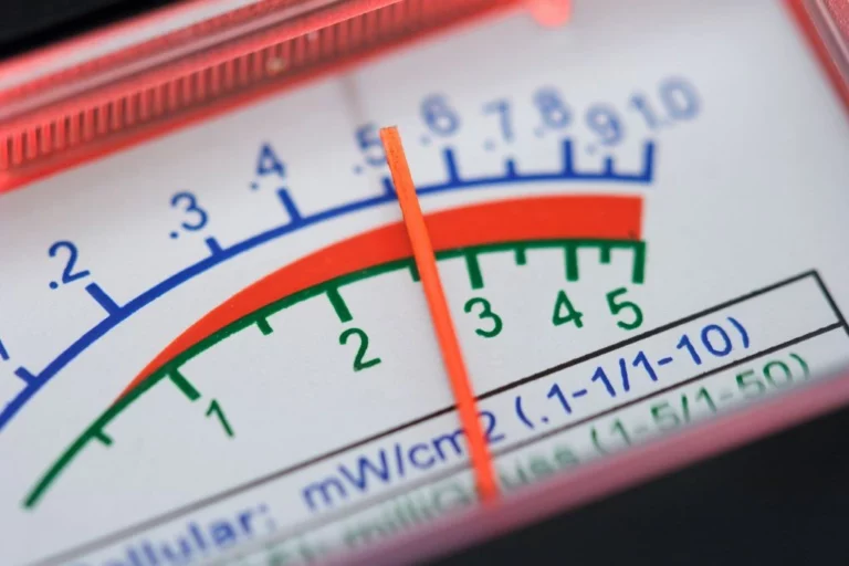 An Electromagnetic field meter detecting an electromagnetic field