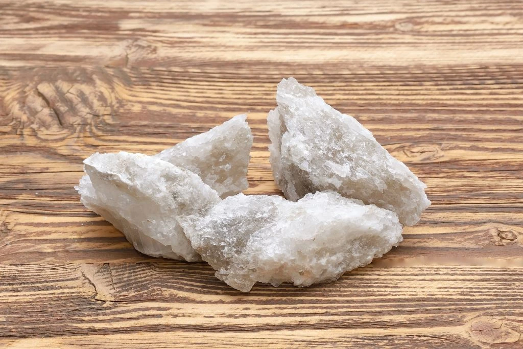 Halite crystal on a table