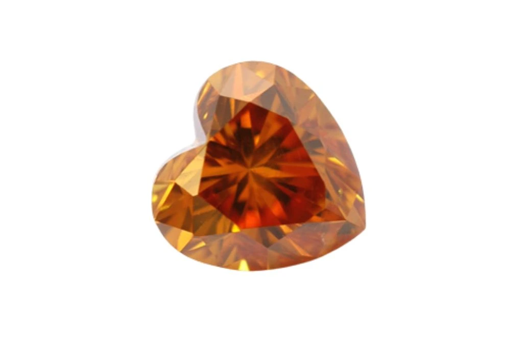 An orange diamond on a white background