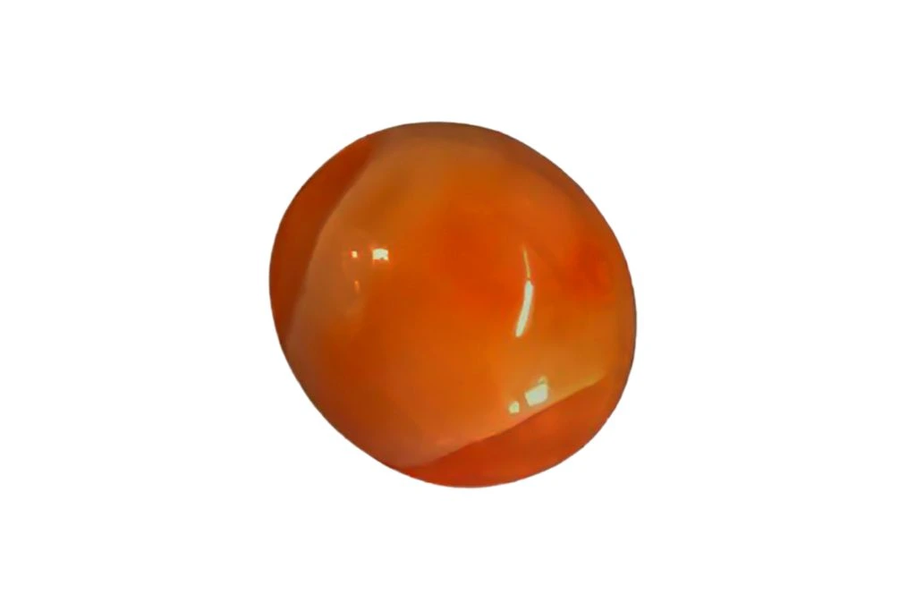 Orange coral crystal on a white background