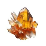 Orange crystal on a white background