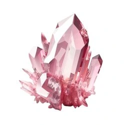 Pink crystal on a white background