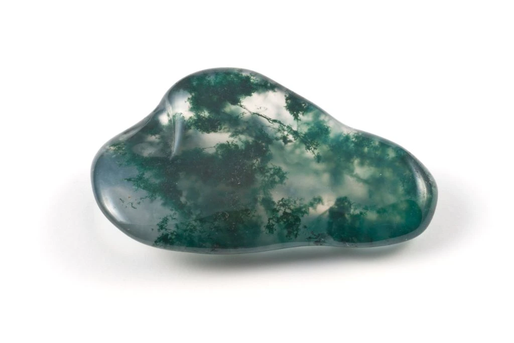 A polished Agate on white background