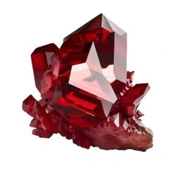 Red Crystal on white background