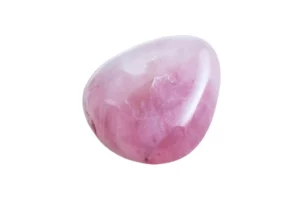 Rose Quartz on a white background