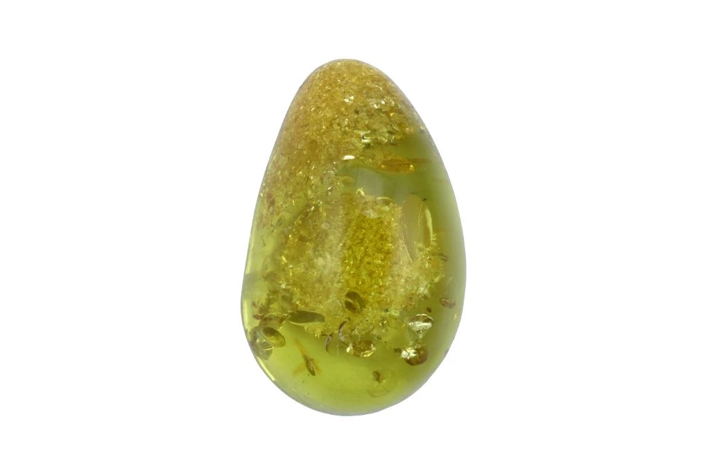 Green amber on white background