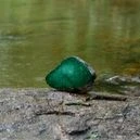 jade crystal beside the river