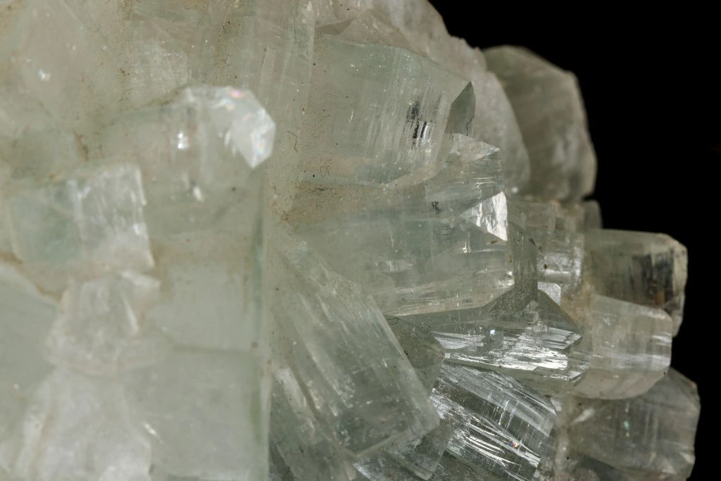 A macro shot of an Apophyllite crystal
