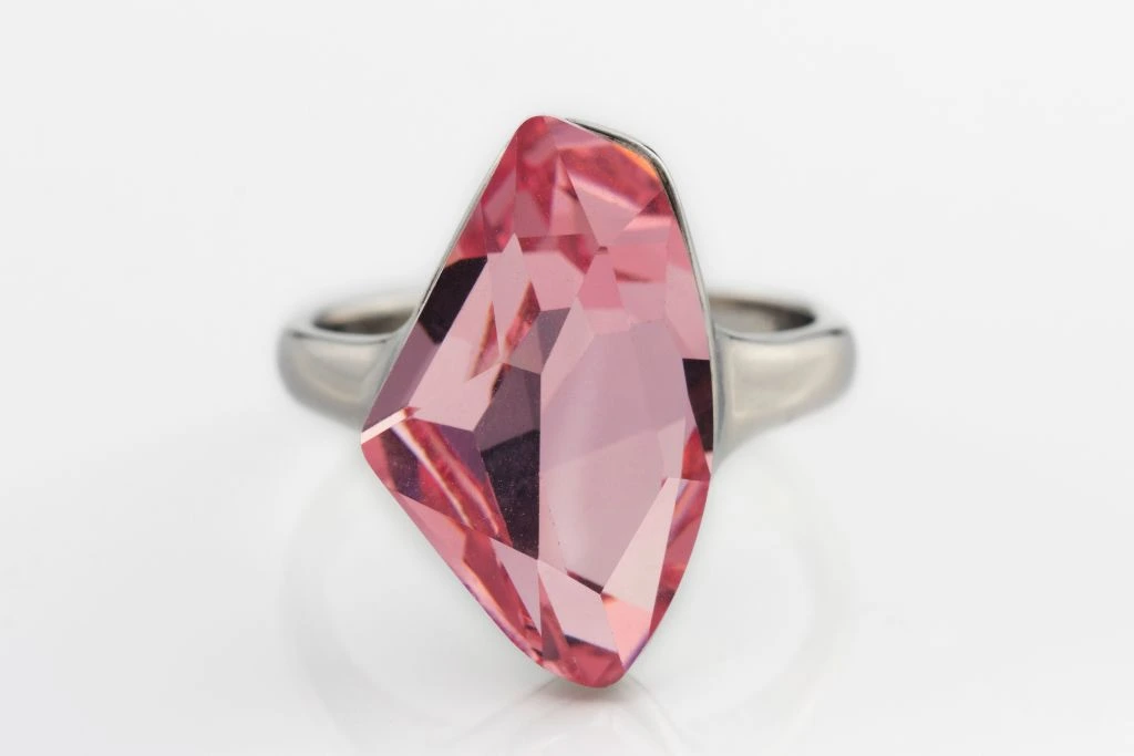ruby ring on white background