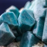 closer look of amazonite crystals