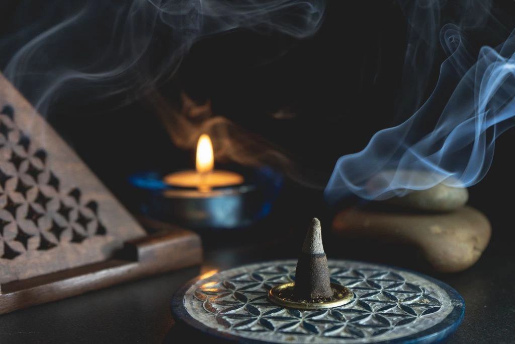 An incense that is burning
