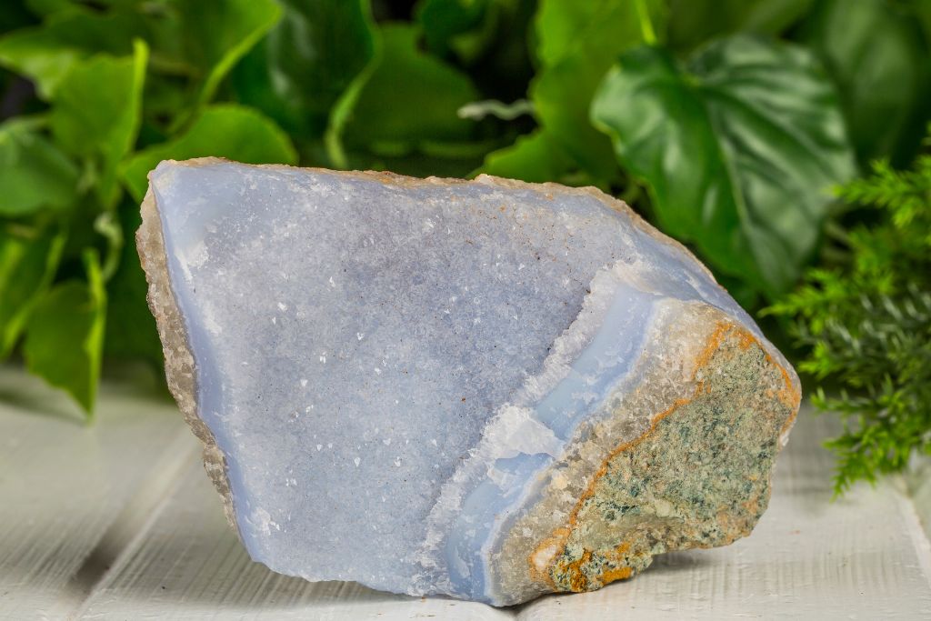 Blue Chalcedony in the nature set-up