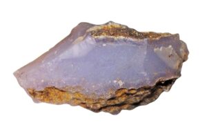 Holley Blue Agate on a white background. Image Source: wikimedia.org | James St. John