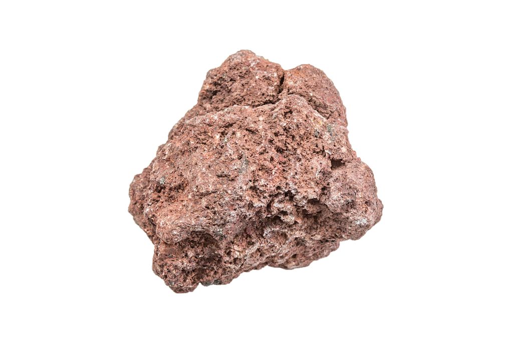 Lava rock on a white background