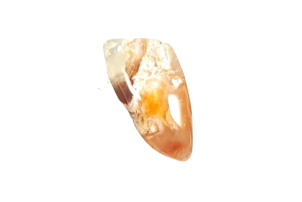 Rainbow Jasper on a white background