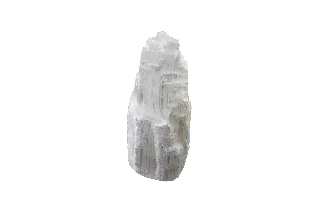 selenite tower shape on a white background